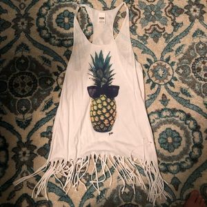 PINK brand pineapple swim suit cover up